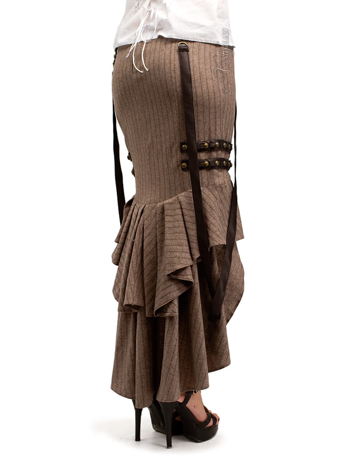 Steampunk Mullet Skirt with Straps X121, 9