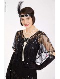 Нарядная мантия-шаль с пайетками UF-Vintage