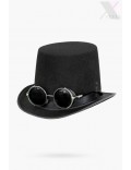 Мужская шляпа-цилиндр с очками Steam-156