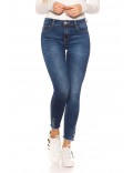 Узкие джинсы с жемчужным декором MR088