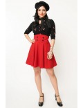 Vintage Red Corset Skirt