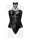 Корсет с ремешками и чокером Grey Velvet