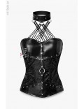 Grey Velvet Choker Corset
