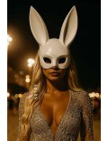 Маска кролика белая CC1092 Lux