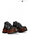 New Rock CYBERPUNK FLAME Leather Sneakers