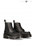 Черные кожаные ботинки со шнуровкой N10060 Classic