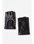 Женские кожаные перчатки с клепками X1190