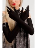 Длинные черные перчатки (60 см)