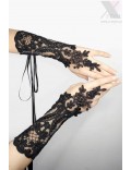 Cord Lace Flapper Fingerless Gloves