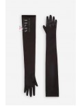 Длинные черные перчатки UF1179