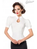 Приталенная нарядная блузка в стиле Ретро Belsira (101190) - foto