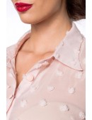 Нарядная шифоновая блуза с длинным рукавом (101236) - цена, 4
