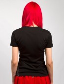 Черная трикотажная блуза с V-образным вырезом X1180 (101180) - цена, 4