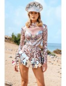 Дзеркальна сукня-боді Selina тілесного кольору (129247) - 4, 10