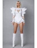 Futuristic White Bodysuit with Voluminous Details (129225) - 4, 10