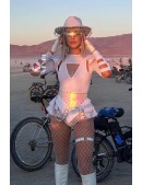 Футуристичное белое боди с объемными деталями (129225) - 7, 16