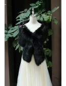 Black Fur Shawl X4138 (104138) - 4, 10