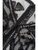 Elegant UF-Vintage Sequin Shawl Cape (104139) - 5, 12