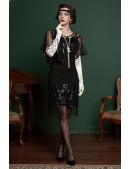 Elegant UF-Vintage Sequin Shawl Cape (104139) - цена, 4