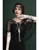 Elegant UF-Vintage Sequin Shawl Cape (104139) - foto