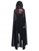 Длинная черная мантия с капюшоном X0191 (1220191) - материал, 6