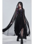 Длинная черная мантия с капюшоном X0191 (1220191) - foto