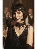 Ожерелье-чокер с подвесом и цепочками DL6235 (706235) - foto