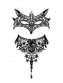 Ажурная маска с ушками и чокер (713033) - foto