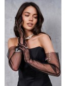 Перчатки Nia Tulle черного цвета (6011981) - материал, 6