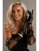 Перчатки Nia Tulle черного цвета (6011981) - 8, 18