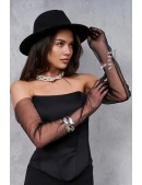 Перчатки Nia Tulle черного цвета (6011981) - 5, 12