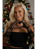 Перчатки Nia Tulle черного цвета (6011981) - foto