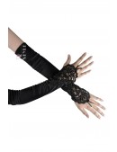 Довгі мітенки з петелькою, вишивкою та бісером (601228) - материал, 6