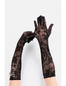 Gothic Transparent Gloves with a Pattern (601227) - материал, 6