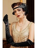 Повязка с перьями и цепочками в стиле Gatsby (504248) - оригинальная одежда, 2