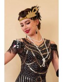 Золотистая повязка Gatsby с цепочками (504249) - цена, 4