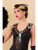 Золотистая повязка Gatsby с цепочками (504249) - оригинальная одежда, 2