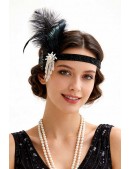 Повязка для волос с перьями и жемчужной подвеской (5042572) - цена, 4