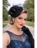 Вечерняя шляпка с вуалью UF-Vintage (502018) - оригинальная одежда, 2