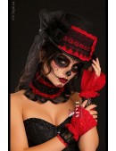 Костюм в стиле Santa Muerte (шляпа, перчатки, чокер) (713025) - цена, 4