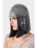 Серебристая шапочка из бисера MF2083 (502083) - материал, 6