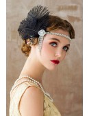 Повязка в стиле Гэтсби с камнями и перьями (504269) - материал, 6