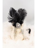 Повязка в стиле Гэтсби с камнями и перьями (504269) - 3, 8