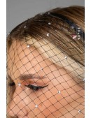 Черная вуалетка с камнями UF-Vintage (504273) - 4, 10