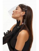 Черная вуалетка с камнями UF-Vintage (504273) - материал, 6