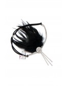 Повязка в стиле Гэтсби с камнями и перьями (504275) - оригинальная одежда, 2