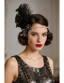 Повязка Gatsby с камнями и пышными перьями (504276) - цена, 4