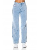 Голубые широкие джинсы BOYFRIEND MF122 (108122) - 4, 10