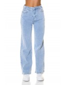 Голубые широкие джинсы BOYFRIEND MF122 (108122) - foto