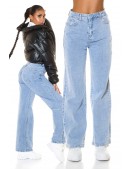 Голубые широкие джинсы BOYFRIEND MF122 (108122) - 4, 10